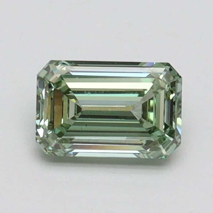0.77 Ct. Fancy Intense Pacific Green Emerald Lab Grown Diamond