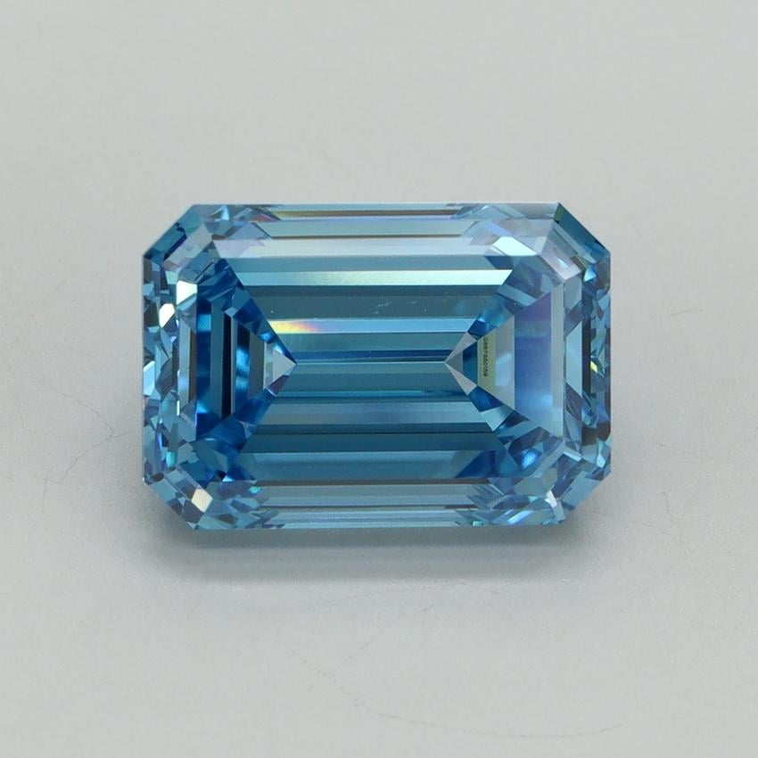 4.17 Ct. Fancy Vivid Blue Emerald Lab Grown Diamond