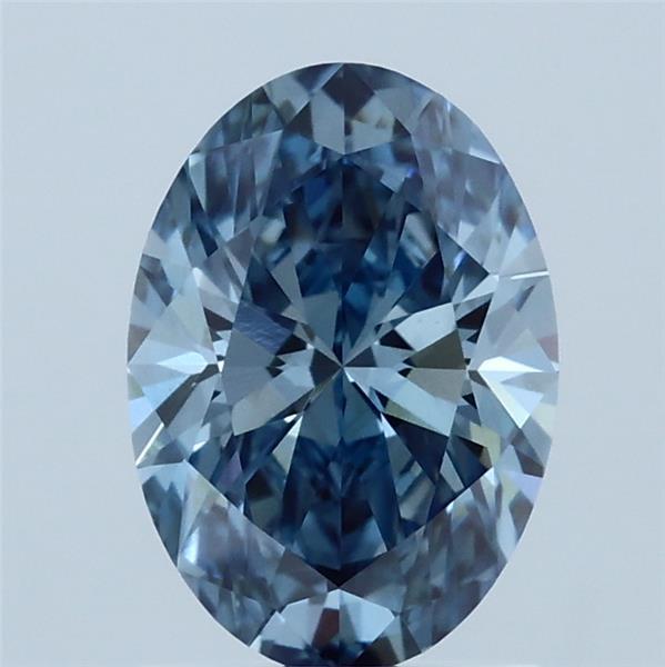 1.38 Ct. Fancy Vivid  Blue Oval Lab Grown Diamond