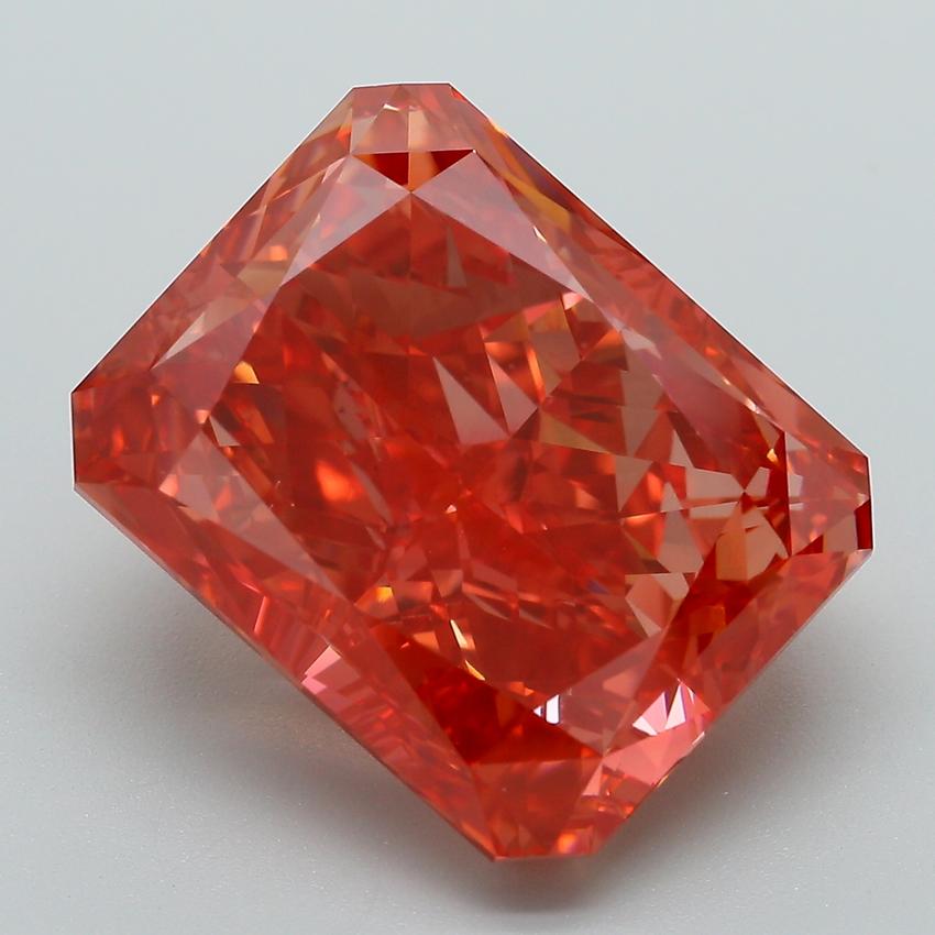 15.67 Ct. Fancy Vivid  Pink Radiant Lab Grown Diamond