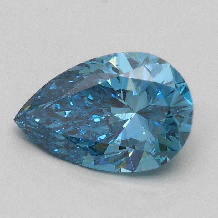 0.60 Ct. Fancy Vivid Blue Pear Lab Grown Diamond