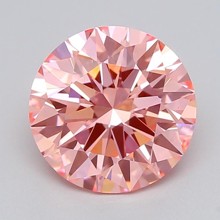 2.03 Ct. Fancy Vivid  Pink Round Lab Grown Diamond