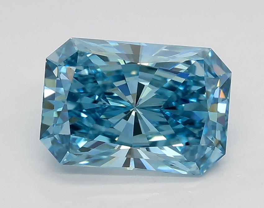 1.72 Ct. Fancy Vivid Blue Radiant Lab Grown Diamond