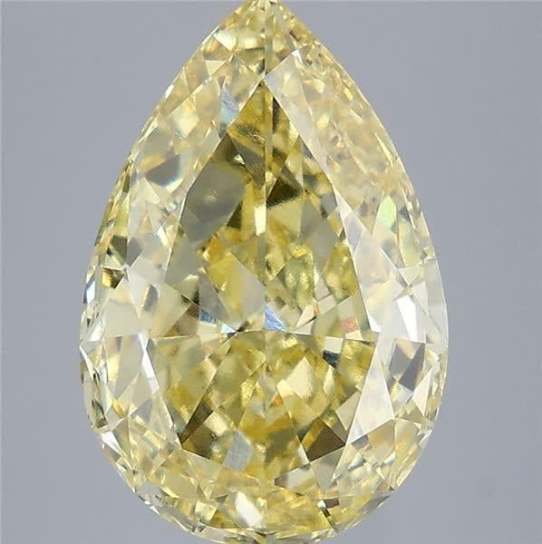 5.52 Ct. Fancy Intense Yellow Pear Lab Grown Diamond