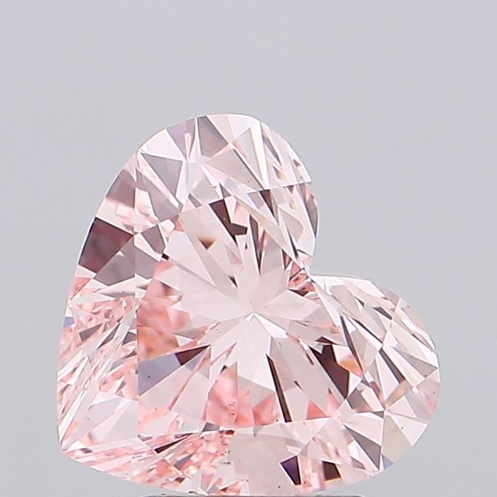 3.04 Ct. Fancy Intense Pink Heart Lab Grown Diamond