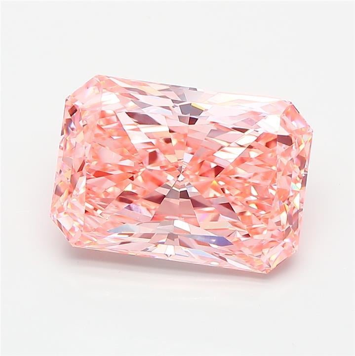 5.03 Ct. Fancy Vivid Pink Radiant Lab Grown Diamond
