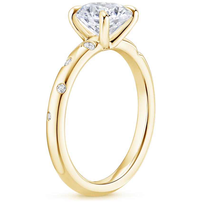 18K Yellow Gold Corinne Diamond Ring, large side view