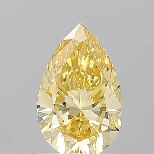 0.79 Ct. Fancy Vivid Yellow Pear Lab Grown Diamond