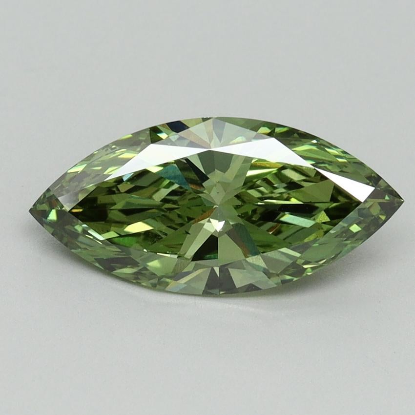 1.50 Ct. Fancy Vivid Green Marquise Lab Grown Diamond