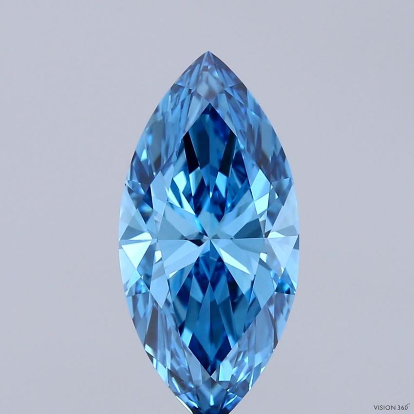 2.31 Ct. Fancy Vivid Blue Marquise Lab Grown Diamond