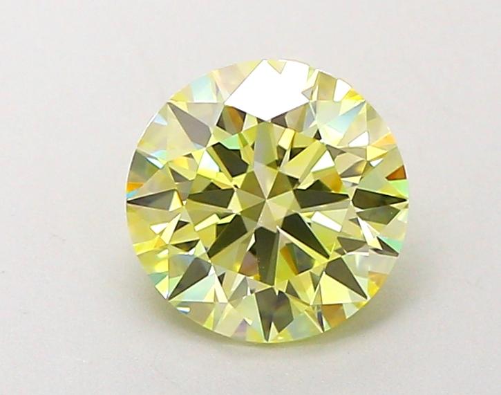 1.67 Ct. Fancy Vivid Yellow Round Lab Grown Diamond