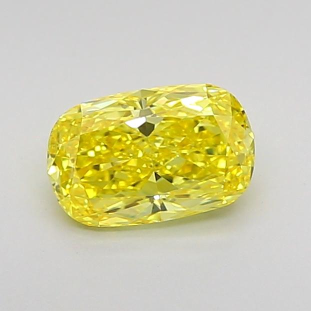 0.70 Ct. Fancy Vivid  Yellow Cushion Lab Grown Diamond