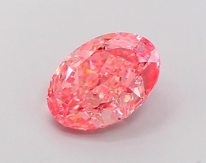 2.19 Ct. Fancy Vivid Pink Oval Lab Grown Diamond