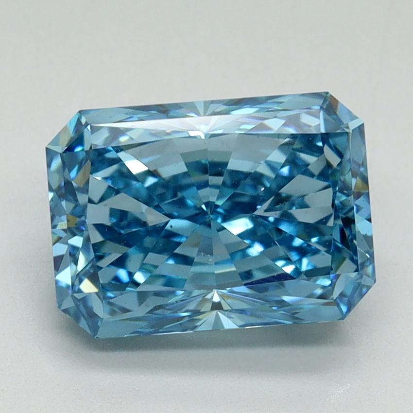 3.03 Ct. Fancy Vivid Blue Radiant Lab Grown Diamond