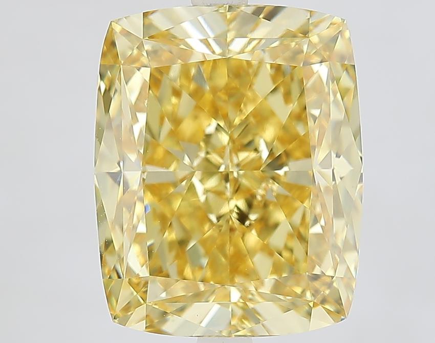 10.33 Ct. Fancy Intense Yellow Cushion Lab Grown Diamond