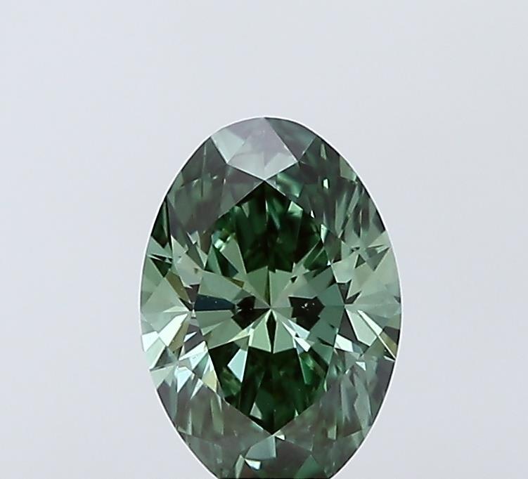 1.00 Ct. Fancy Vivid Green Oval Lab Grown Diamond