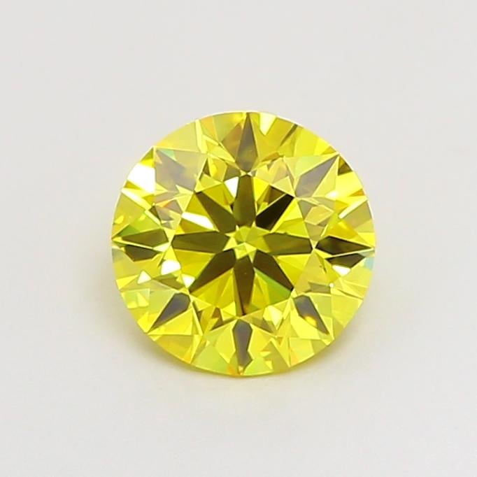 1.18 Ct. Fancy Vivid  Yellow Round Lab Grown Diamond
