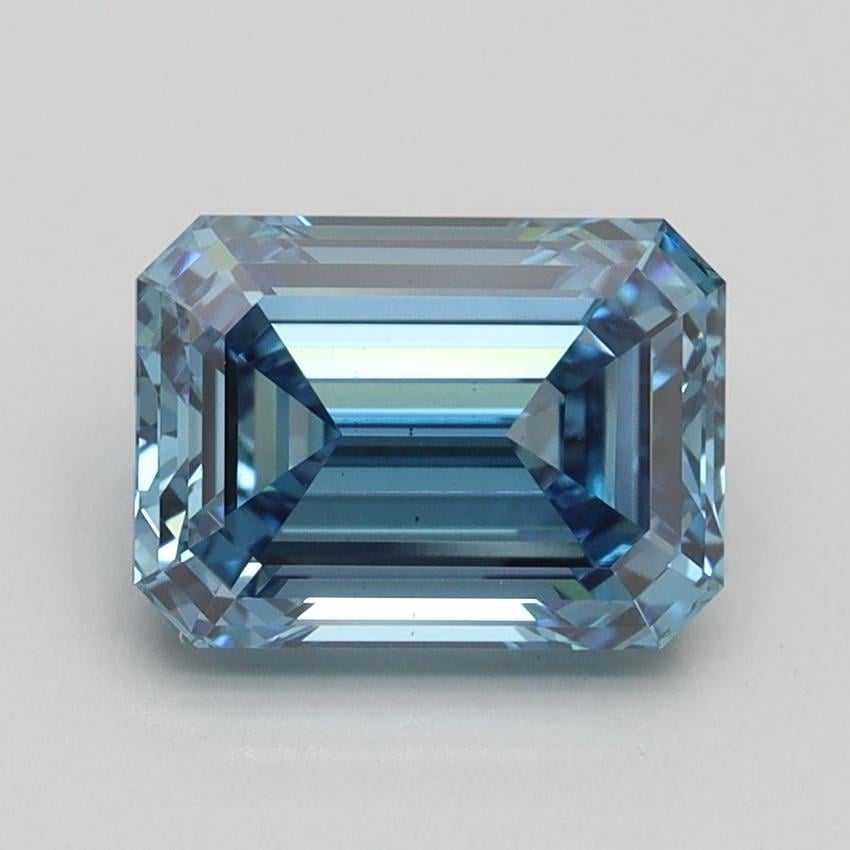 2.01 Ct. Fancy Vivid Blue Emerald Lab Grown Diamond