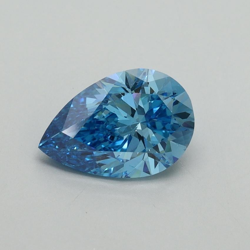 1.51 Ct. Fancy Vivid Blue Pear Lab Grown Diamond