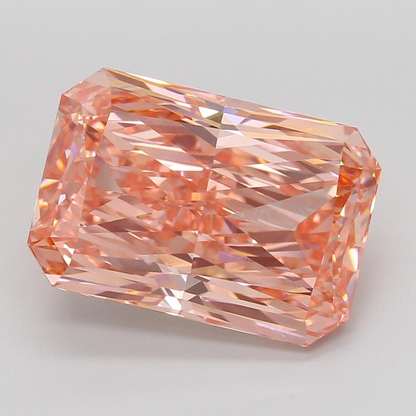 10.12 Ct. Fancy Vivid Pink Radiant Lab Grown Diamond