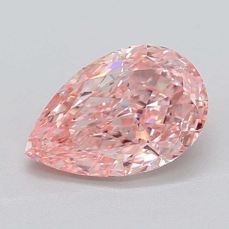 3.23 Ct. Fancy Vivid  Pink Pear Lab Grown Diamond