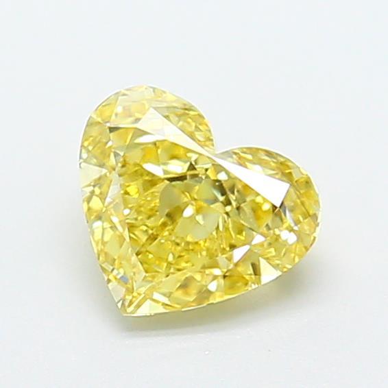 0.94 Ct. Fancy Intense Yellow Heart Lab Grown Diamond