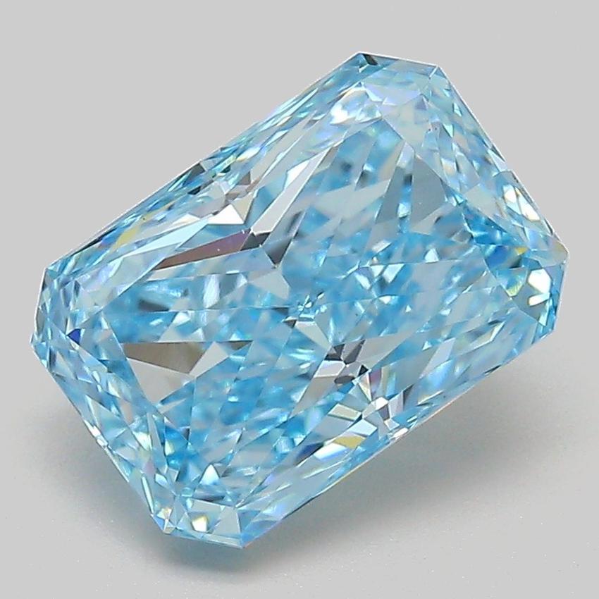 3.01 Ct. Fancy Vivid  Blue Radiant Lab Grown Diamond