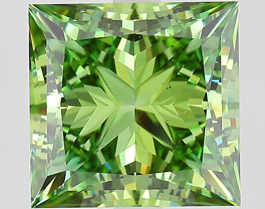 5.29 Ct. Fancy Green Princess Lab Grown Diamond