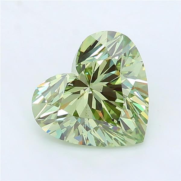 1.52 Ct. Fancy Intense Green Heart Lab Grown Diamond