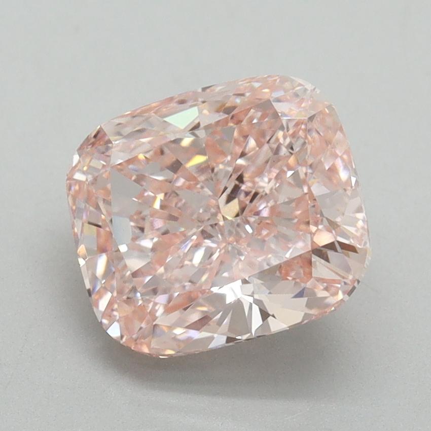 2.35 Ct. Fancy Vivid Pink Cushion Lab Grown Diamond