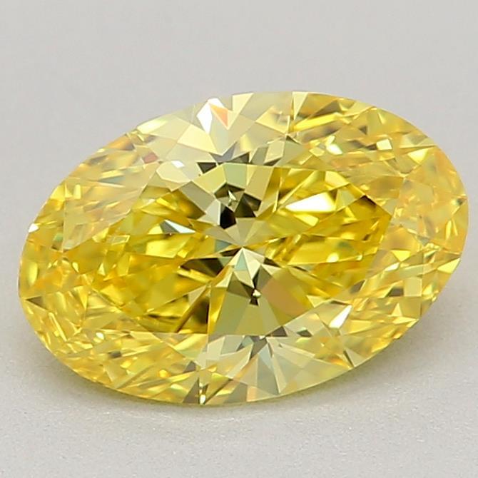 0.85 Ct. Fancy Vivid Yellow Oval Lab Grown Diamond