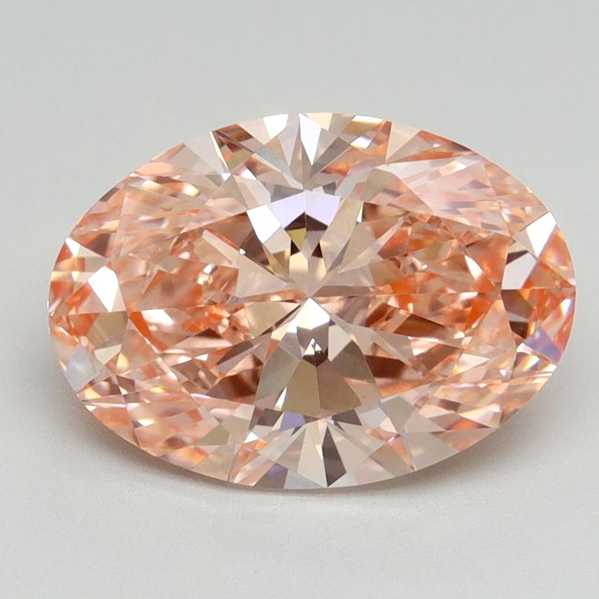 3.03 Ct. Fancy Vivid Pink Oval Lab Grown Diamond