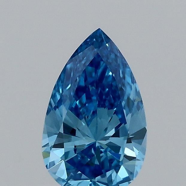 0.31 Ct. Fancy Vivid Blue Pear Lab Grown Diamond