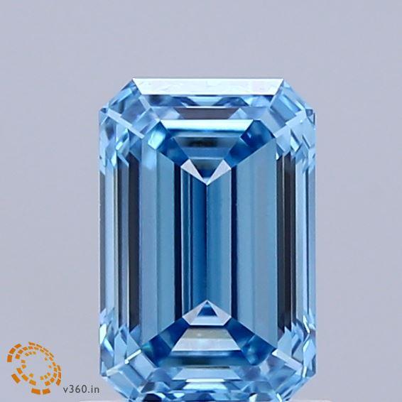 1.27 Ct. Fancy Vivid Blue Emerald Lab Grown Diamond