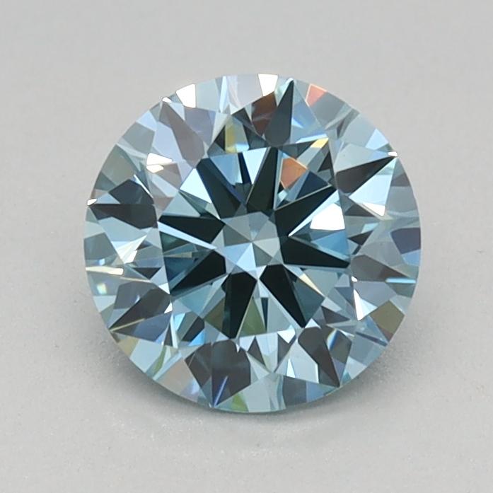 0.67 Ct. Fancy Vivid Blue Round Lab Grown Diamond
