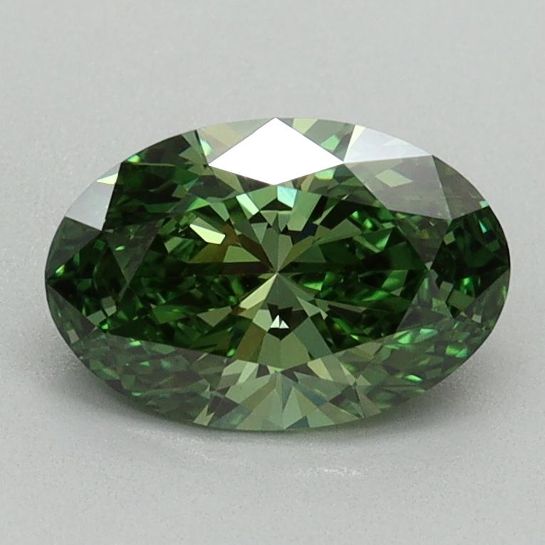 1.13 Ct. Fancy Vivid Green Oval Lab Grown Diamond