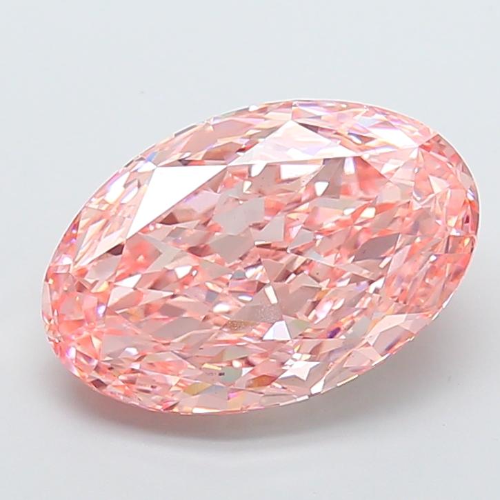 10.11 Ct. Fancy Vivid Pink Oval Lab Grown Diamond
