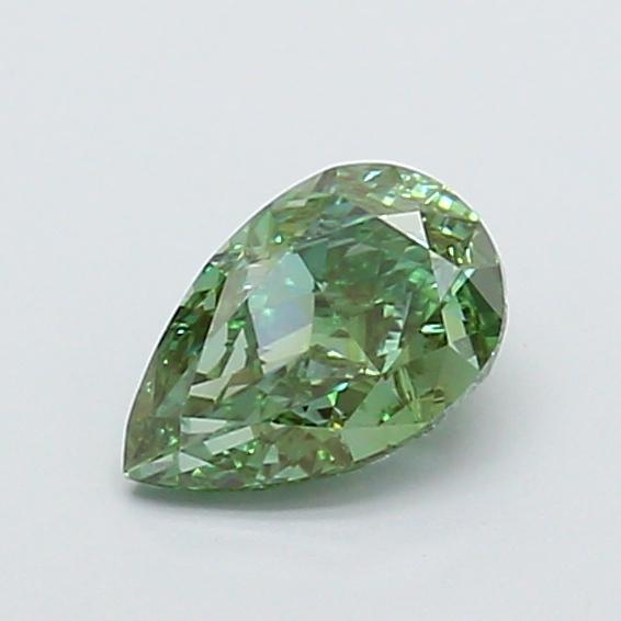 1.02 Ct. Fancy Vivid Green Pear Lab Grown Diamond