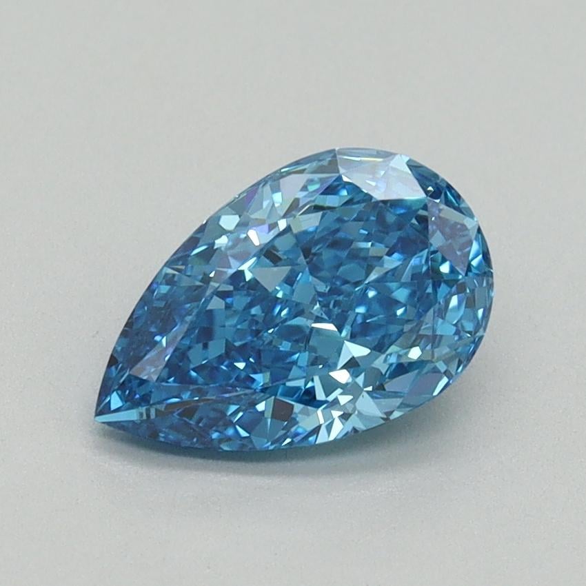 1.11 Ct. Fancy Vivid Blue Pear Lab Grown Diamond
