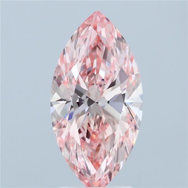 3.01 Ct. Fancy Vivid Pink Marquise Lab Grown Diamond