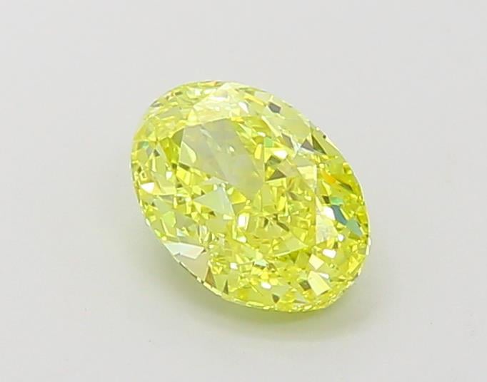 1.00 Ct. Fancy Vivid  Yellow Oval Lab Grown Diamond