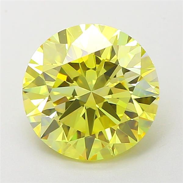 1.86 Ct. Fancy Intense  Yellow Round Lab Grown Diamond