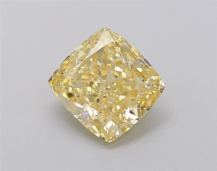 1.20 Ct. Fancy Intense Yellow Cushion Lab Grown Diamond