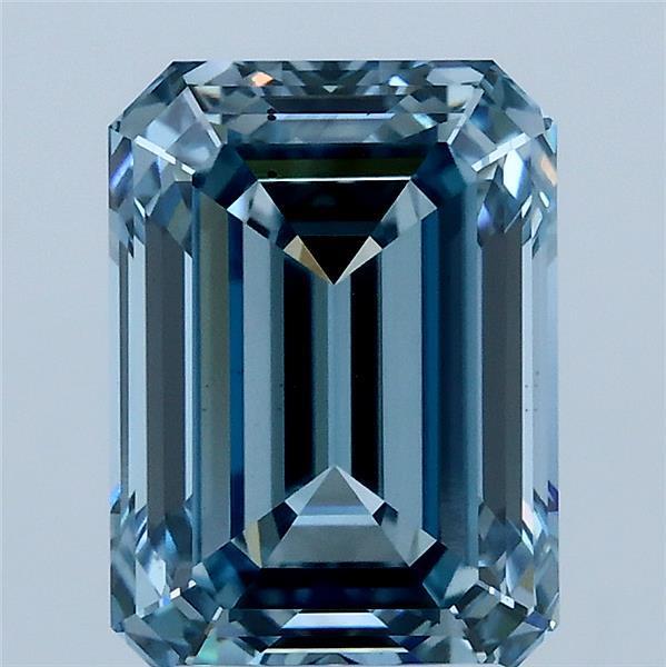 3.08 Ct. Fancy Vivid Blue Emerald Lab Grown Diamond