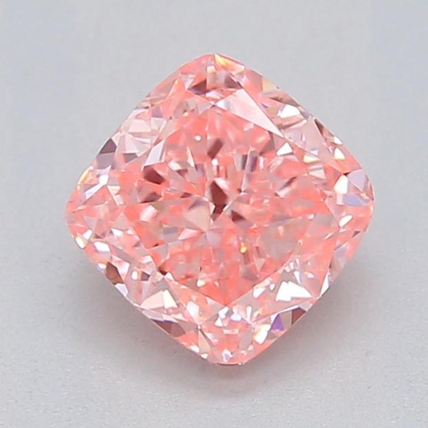 0.55 Ct. Fancy Vivid  Pink Cushion Lab Grown Diamond