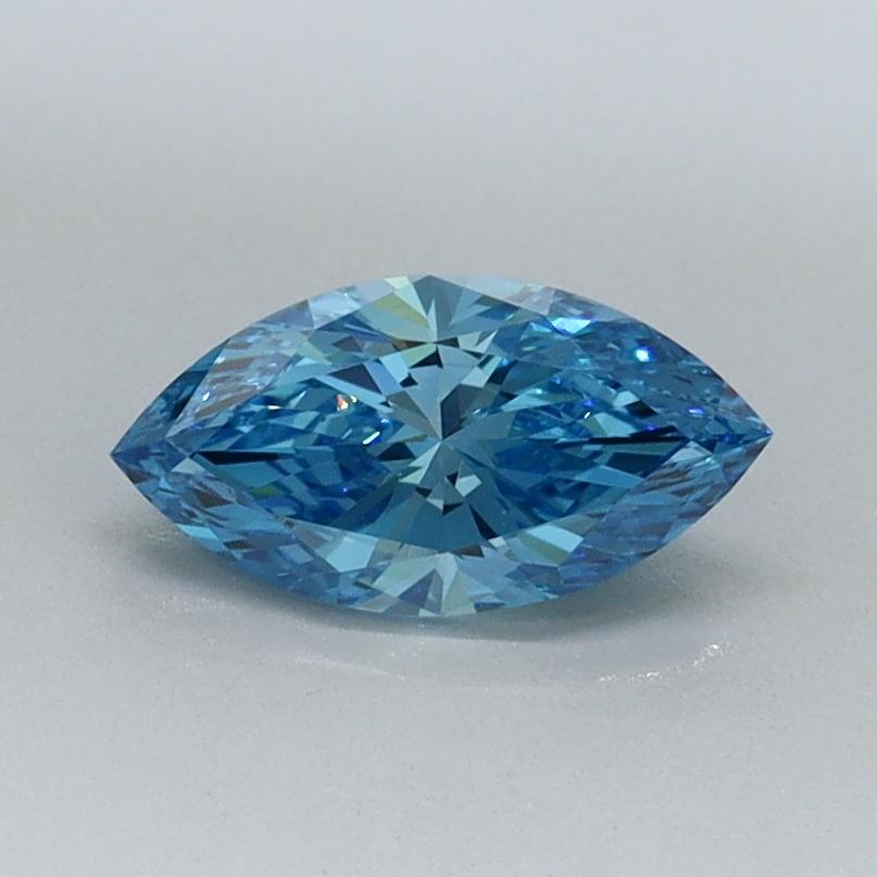 0.52 Ct. Fancy Vivid Blue Marquise Lab Grown Diamond