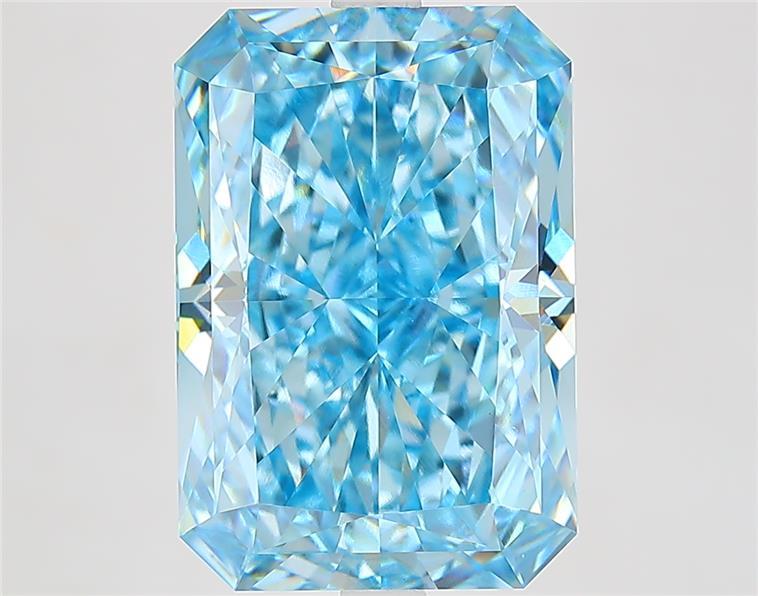 7.60 Ct. Fancy Vivid Blue Radiant Lab Grown Diamond