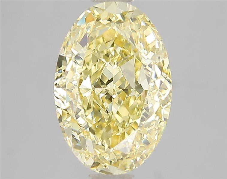 3.03 Ct. Fancy Vivid Yellow Oval Lab Grown Diamond