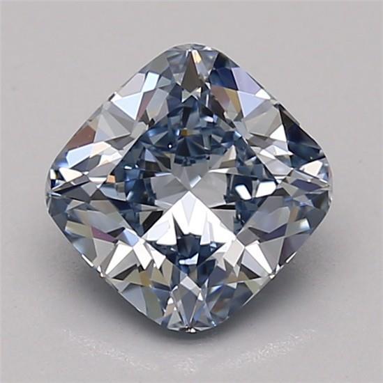1.30 Ct. Fancy Vivid Blue Cushion Lab Grown Diamond