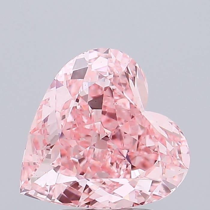 3.90 Ct. Fancy Vivid Pink Heart Lab Grown Diamond